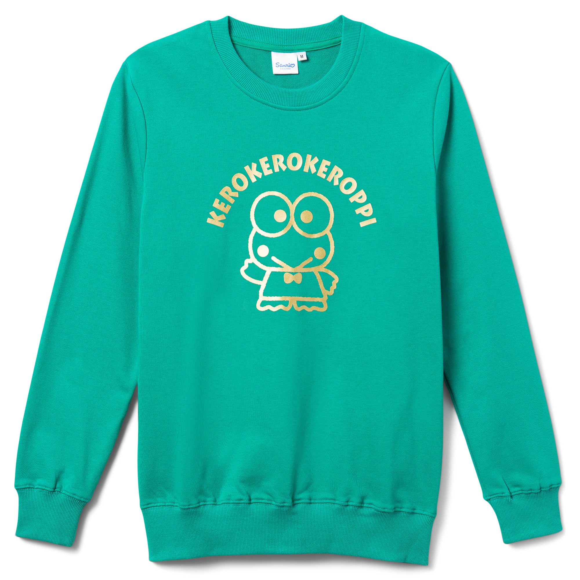 Keroppi Metallic Print Sweatshirt Green Apparel Global License   