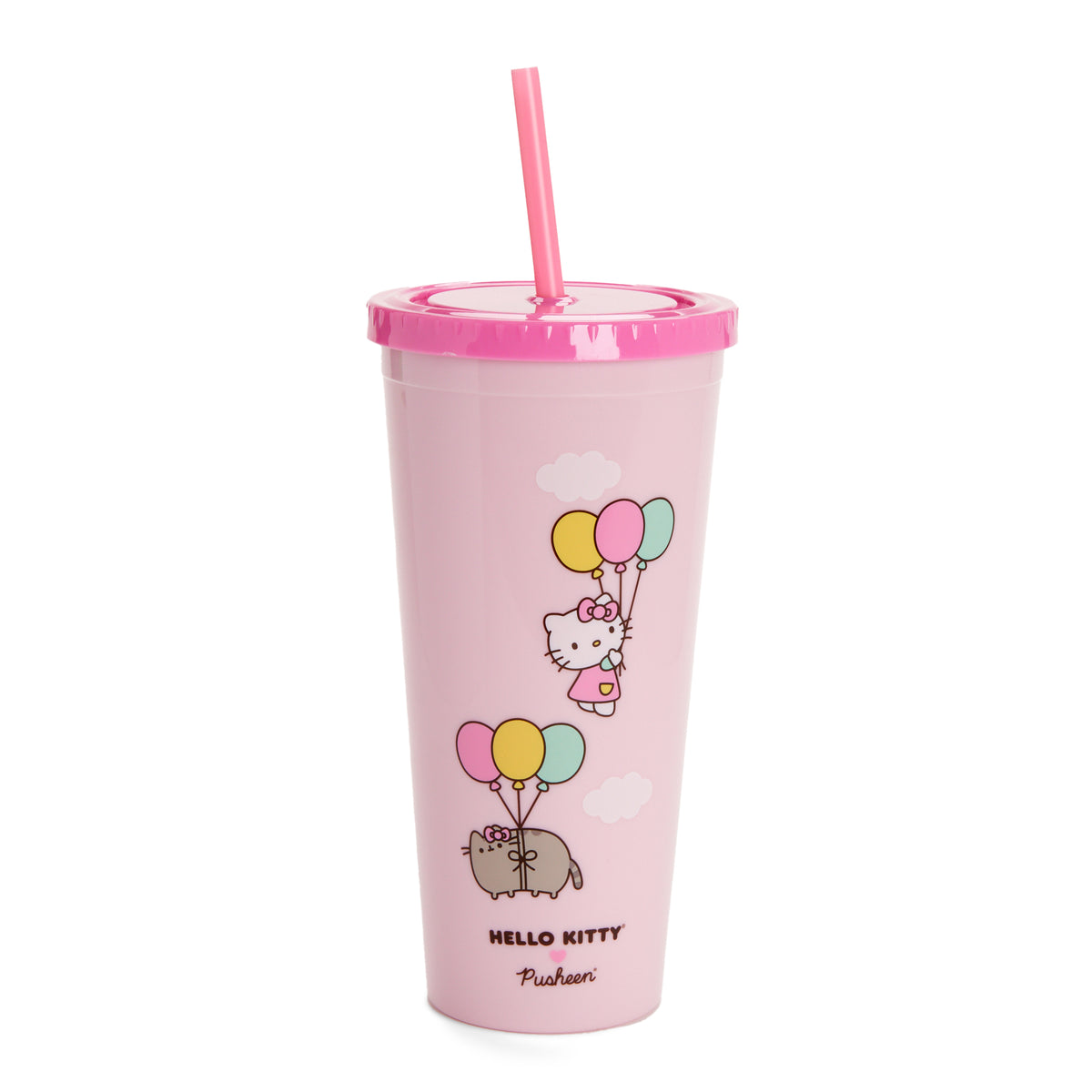Pink Boba Tea Design Lidded Tumbler