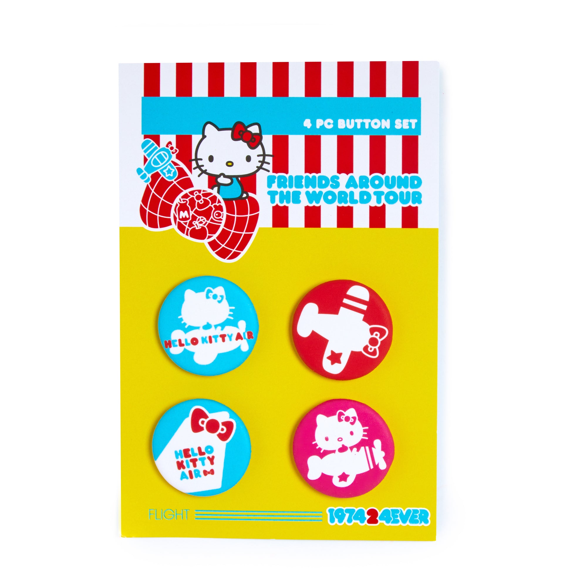 Hello Kitty Friends Around The World Tour Button Set Accessory JACK NADEL   