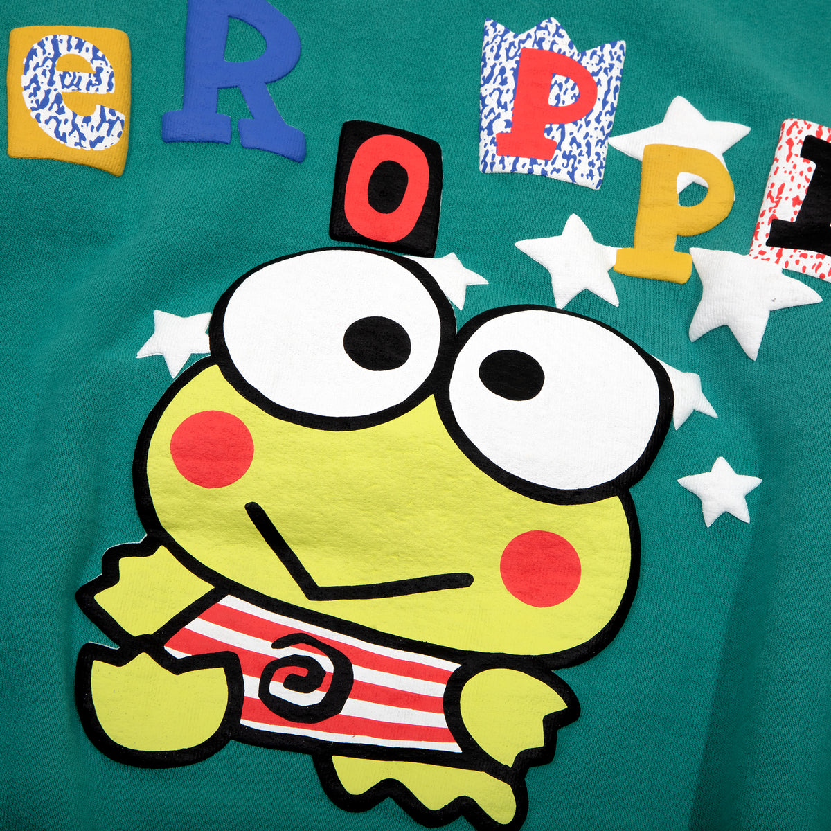 Keroppi Puff Print Sweatshirt Apparel BIOWORLD   