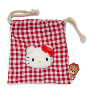 Hello Kitty Drawstring Pouch (Gingham Cafe Series) Bags NAKAJIMA CORPORATION   