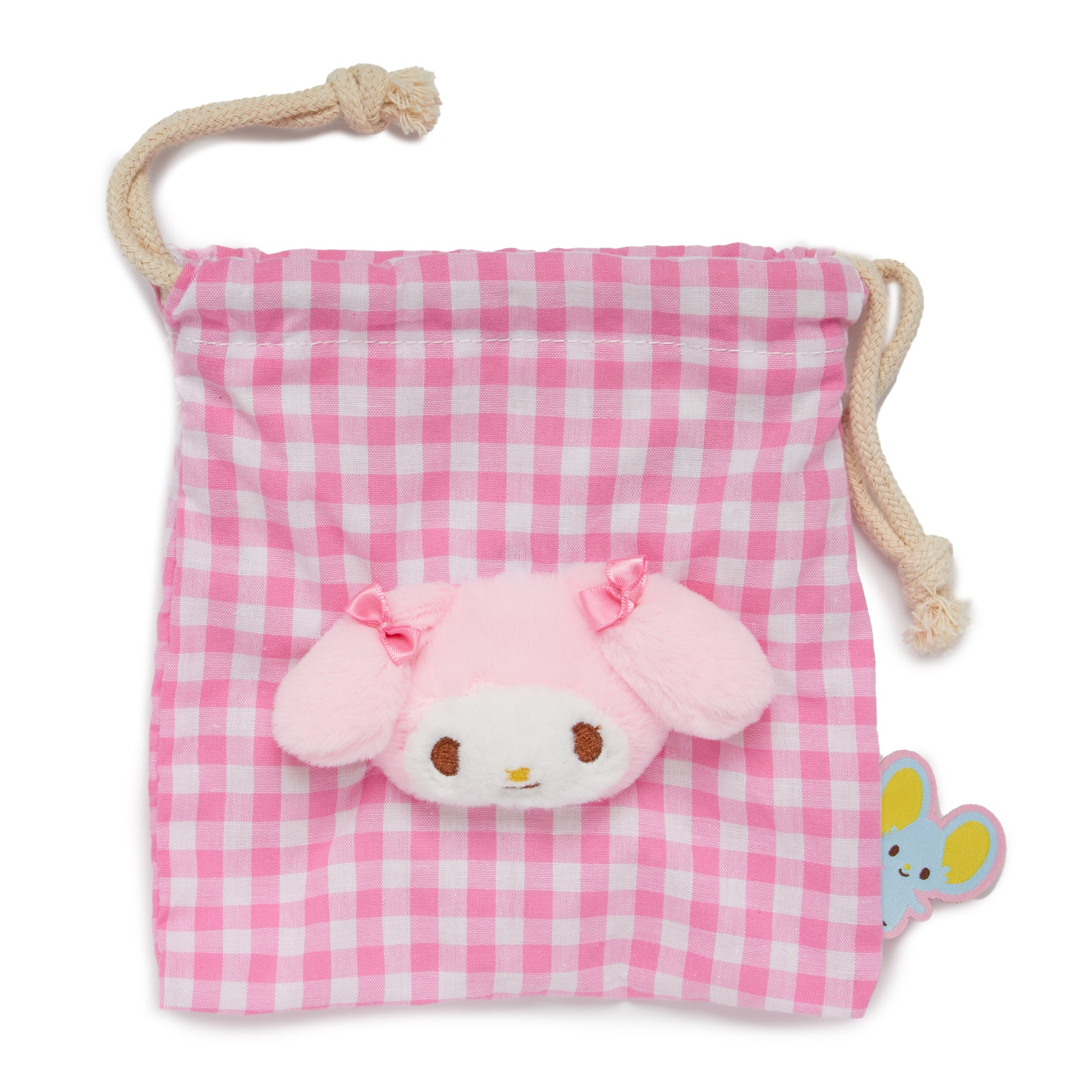 My Melody Drawstring Pouch (Gingham Cafe Series) Bags NAKAJIMA CORPORATION   