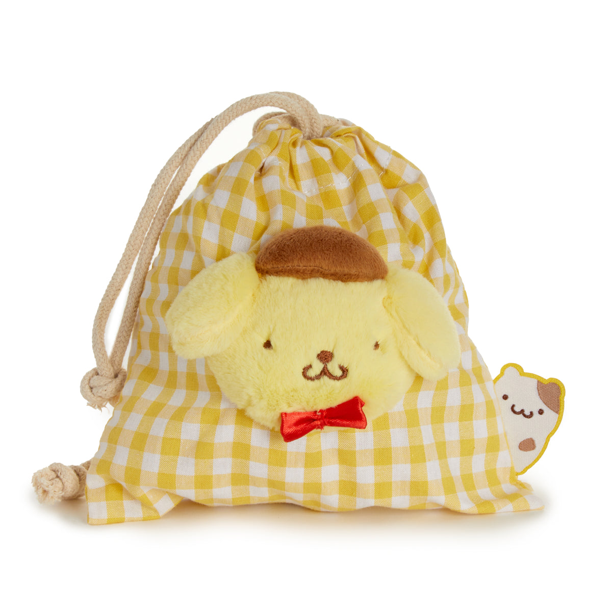 Pompompurin Drawstring Pouch (Gingham Cafe Series) Bags NAKAJIMA CORPORATION   