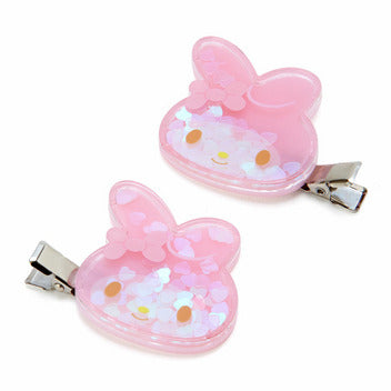My Melody Holographic Confetti Hair Clips Accessory Japan Original   