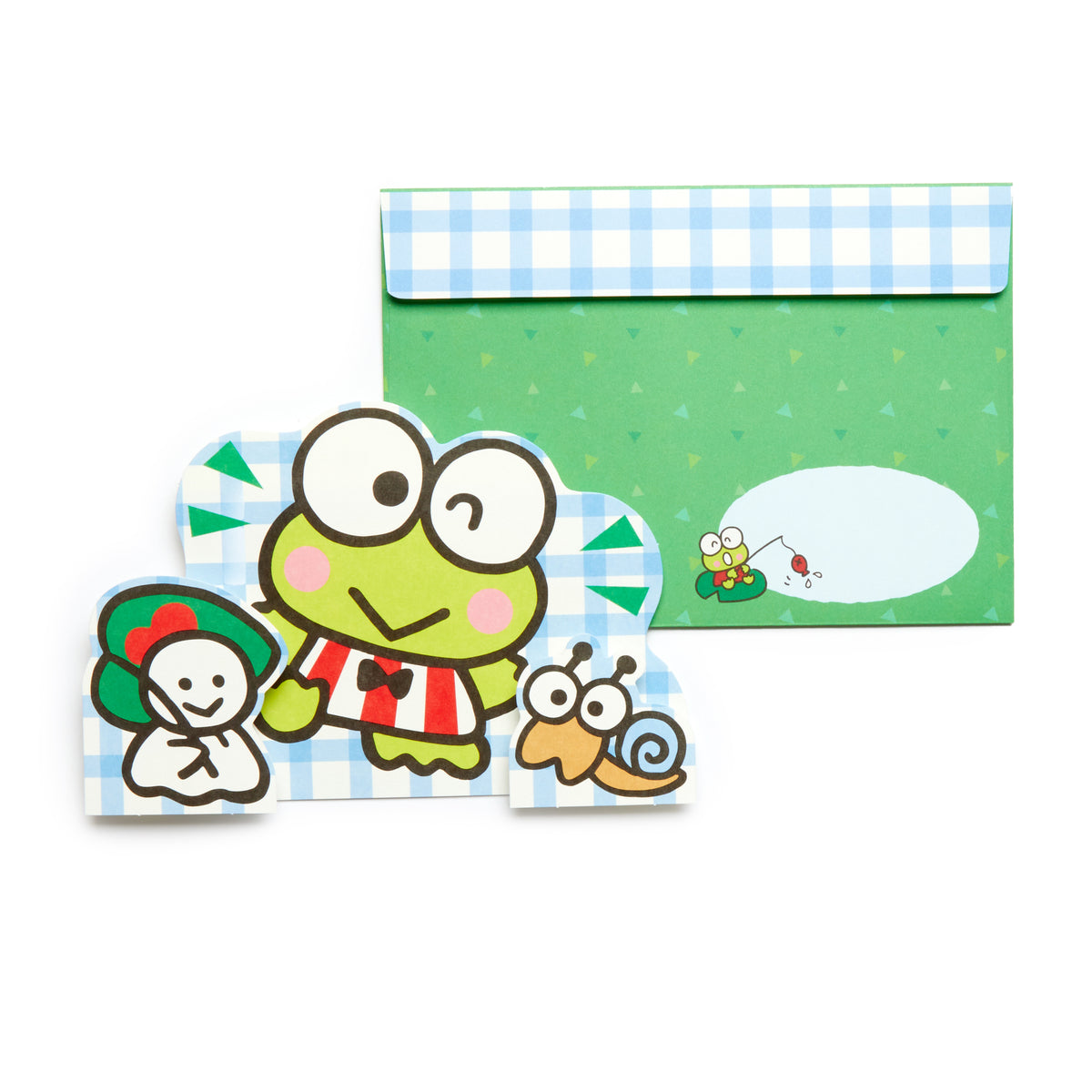 Keroppi Stickers and Greeting Card Stationery Japan Original   