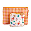 Minna no Tabo Zipper Pouch Set (Orange Plaid Series) Bags Global Original   