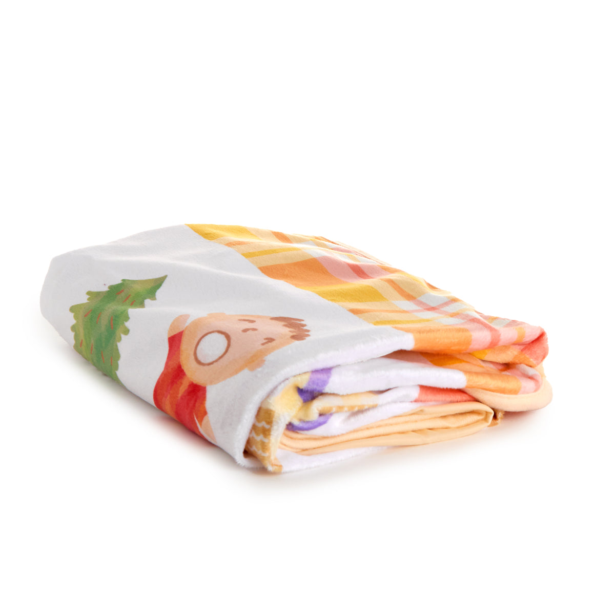 Minna no Tabo Lap Blanket (Orange Plaid Series) Home Goods Global Original   