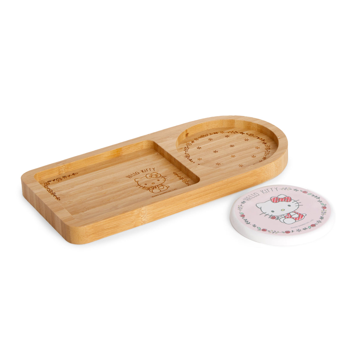 Hello Kitty Bamboo Tray and Coaster Set Home Goods Global Original   
