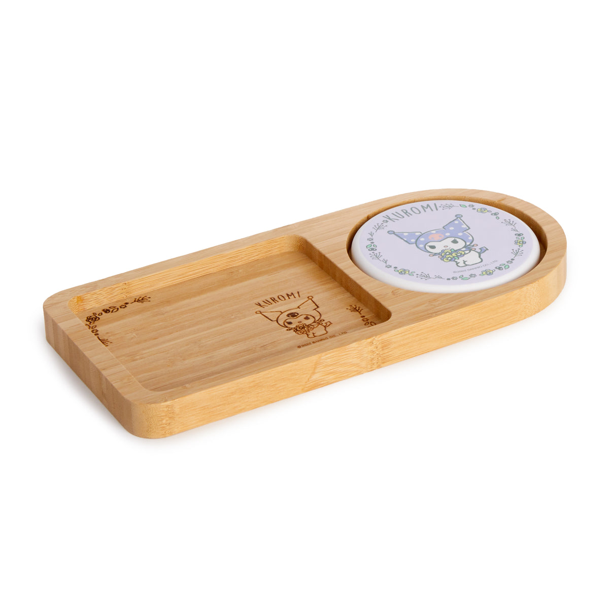 Kuromi Bamboo Tray and Coaster Set Home Goods Global Original   