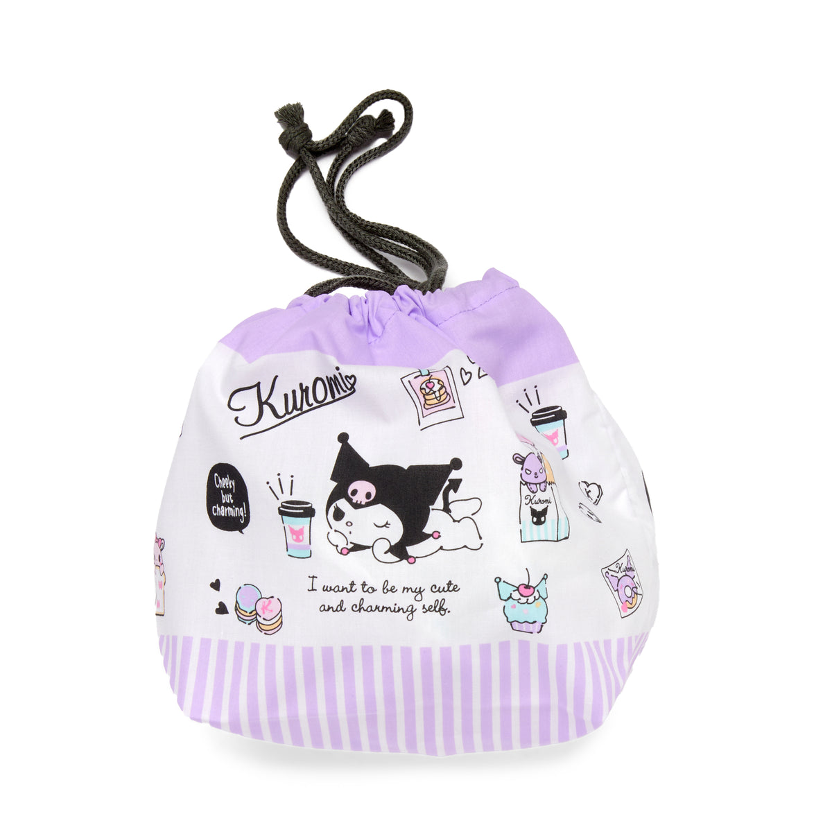 Kuromi Drawstring Lunch Bag (Sweets Series) Bags Japan Original   