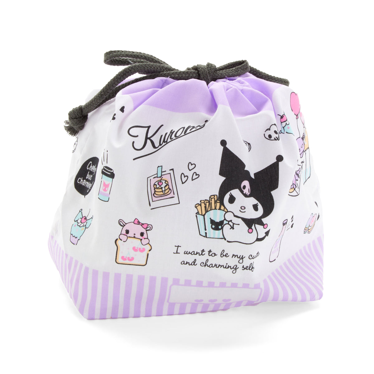Kuromi Drawstring Lunch Bag (Sweets Series) Bags Japan Original   