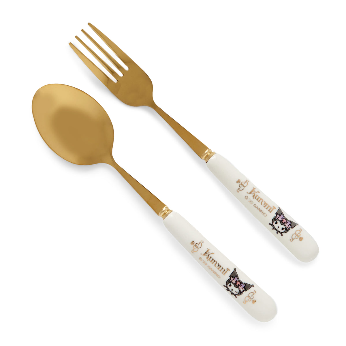 Kuromi Spoon &amp; Fork Set (Cafe Series) Home Goods Global Original   