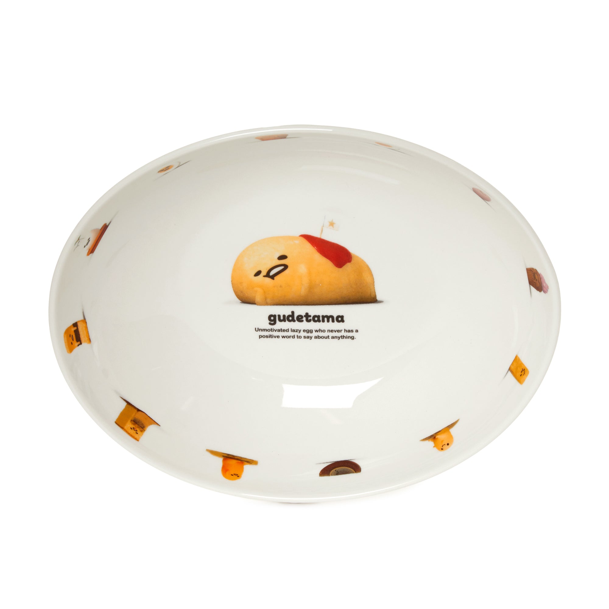 Gudetama Ceramic Plate (An Eggcellent Adventure Series) Home Goods Global Original   