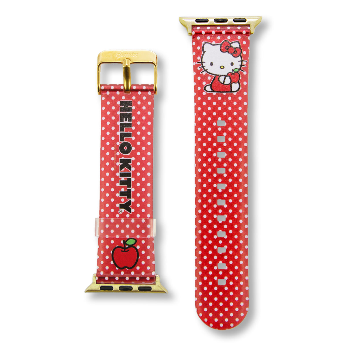 Hello Kitty x Sonix Classic Black Leather Watch Band