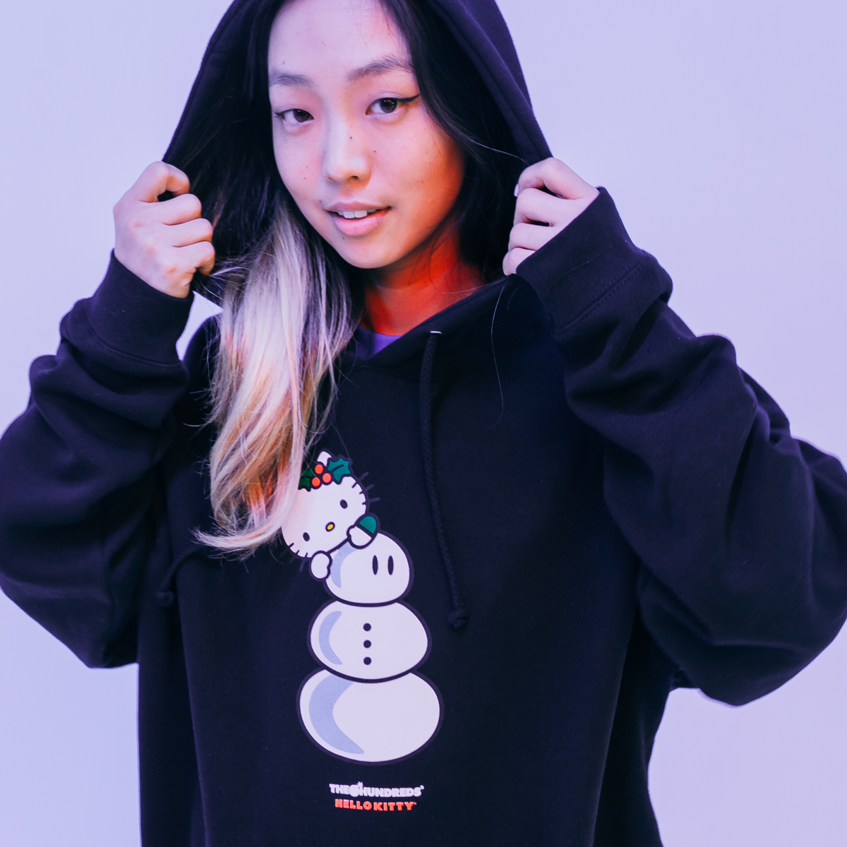 Hello Kitty x The Hundreds Snowman Hoodie Apparel The Hundreds is Huge   
