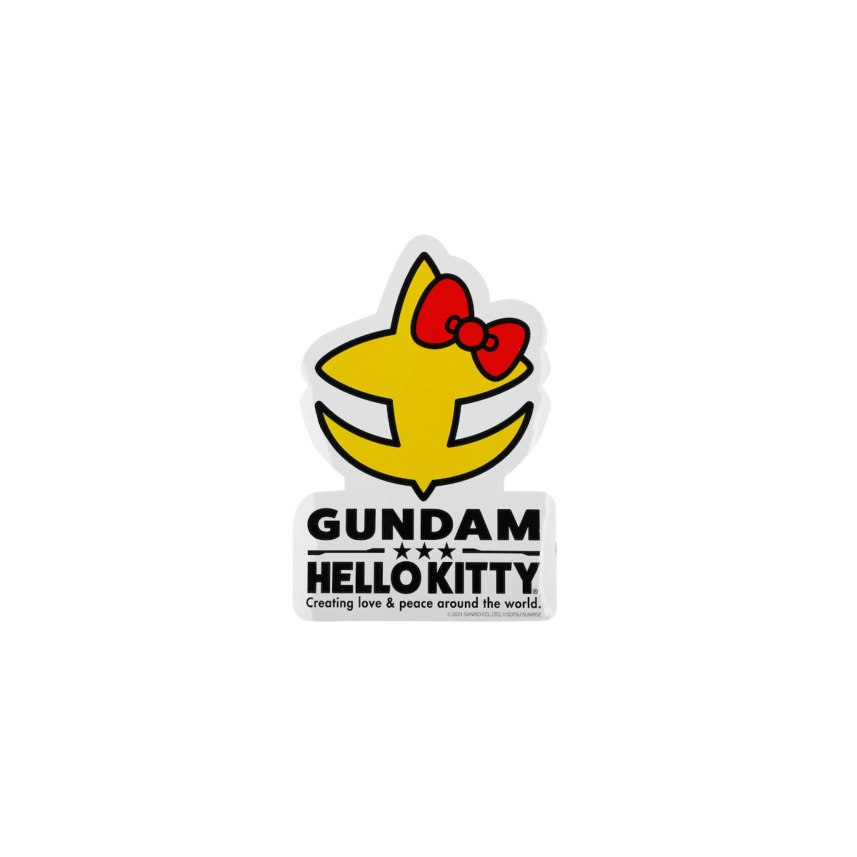Hello Kitty x Gundam E.F.S.F. Logo Sticker Accessory BIOWORLD   