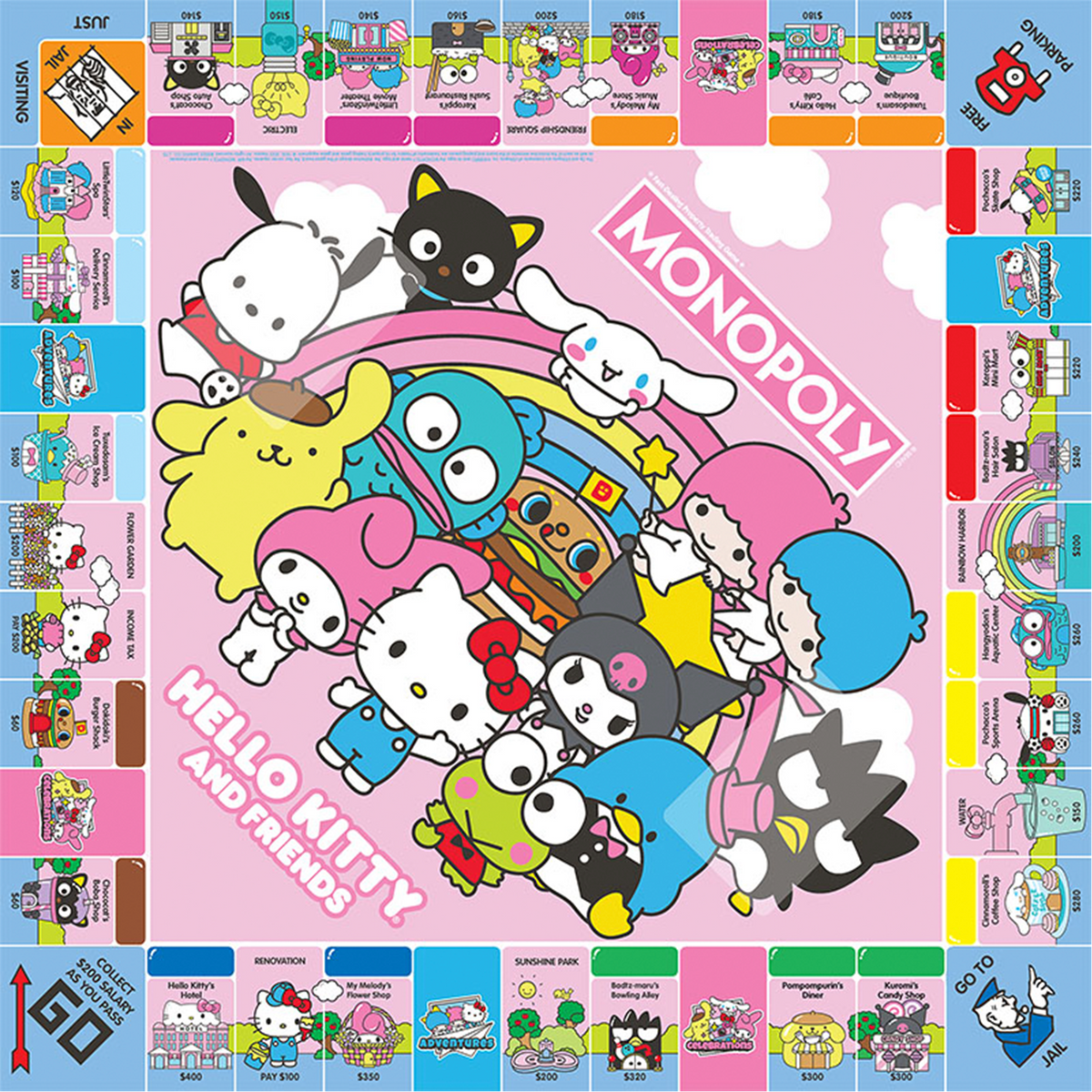 Hello Kitty &amp; Friends Monopoly Board Game Toys&amp;Games USAopoly Inc   