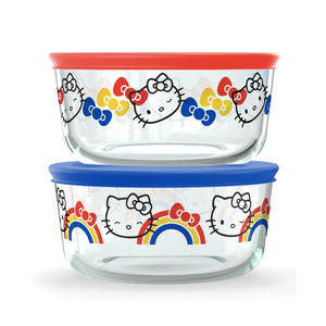 Hello Kitty x Pyrex Cheerful Vibes Glass Storage Containers (Set of 2) Home Goods Instant Brands   