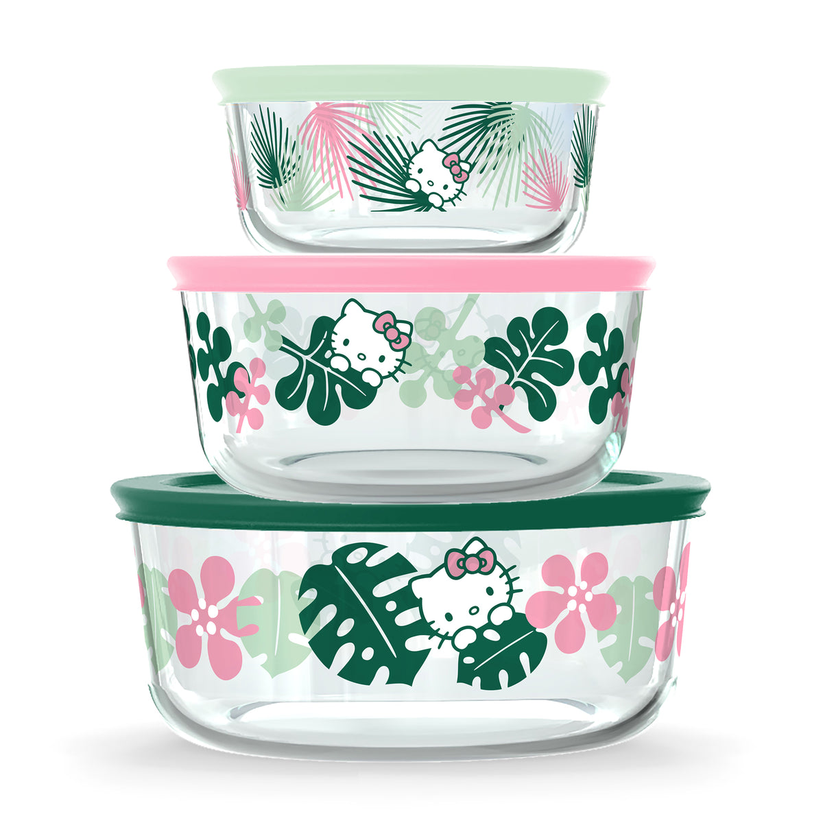 Hello Kitty x Pyrex Urban Lifestyle Glass Storage Containers (Set of 3) Home Goods Instant Brands   