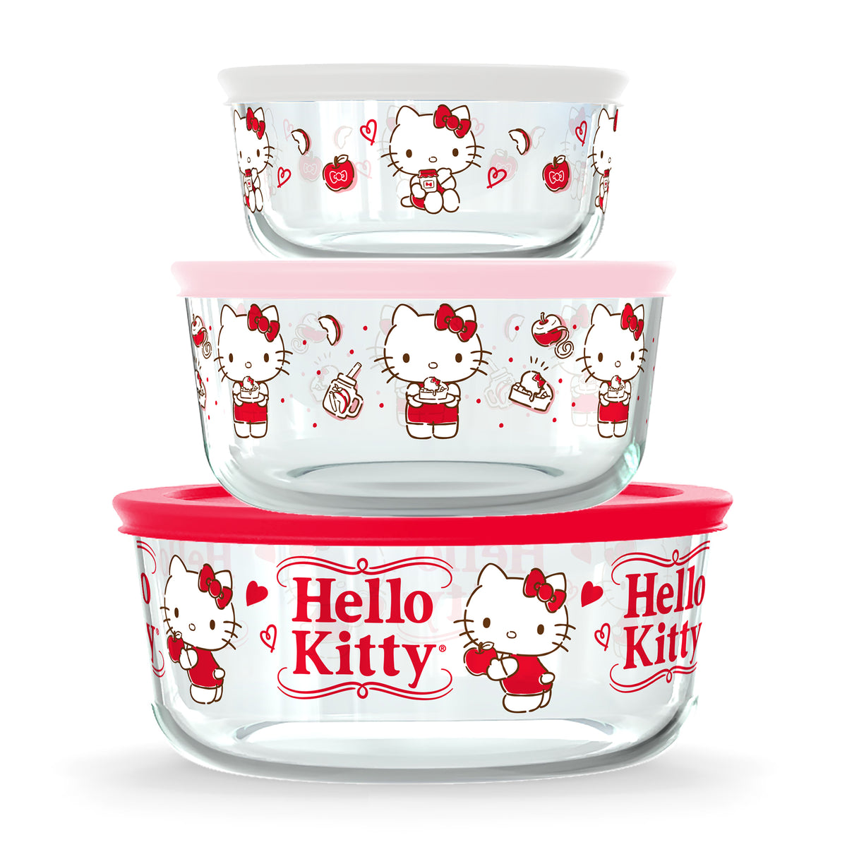 Skater - Hello Kitty Food Storage Container 500ml (2 Pieces Set) (flower  wreath)