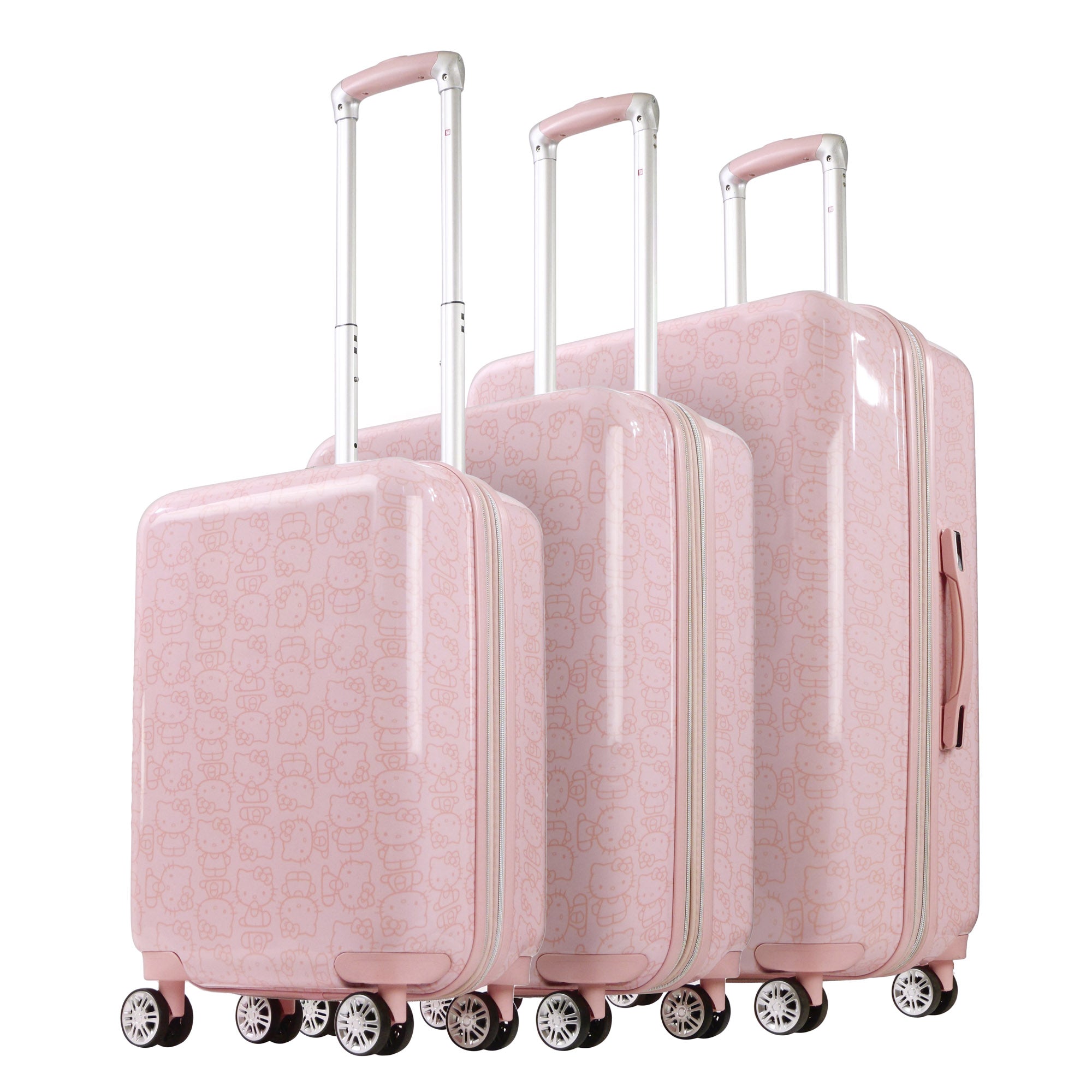 Hello Kitty x FUL 3-Piece Hardshell Luggage Set in Pink Travel Concept 1   
