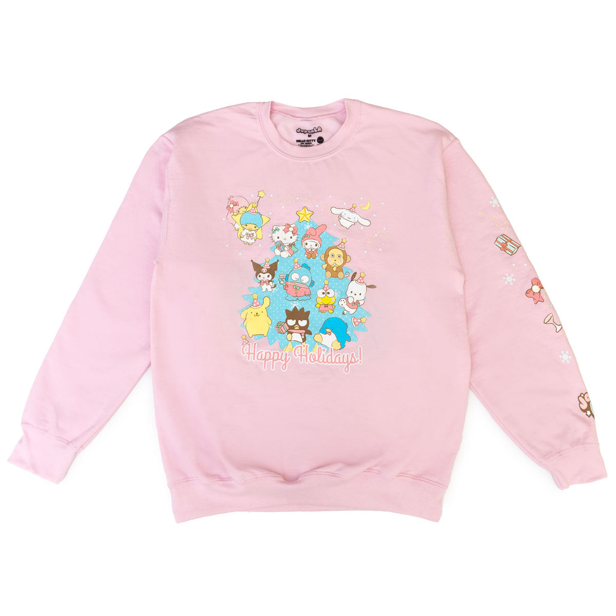 Hello Kitty &amp; Friends JapanLA Pink Holiday Sweater Apparel JapanLA   