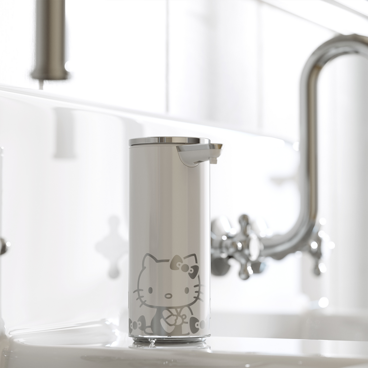 Hello Kitty Automatic Soap Dispenser (Metallic Silver) Home Goods SIMPLEHUMAN   
