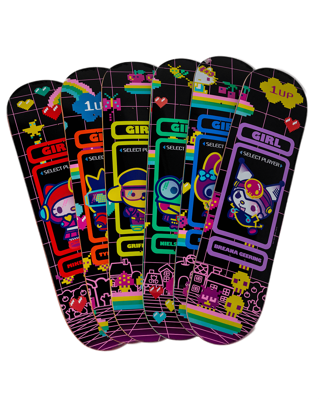Girl x Sanrio Gass Pompompurin Kawaii Arcade Deck Toys&amp;Games Girl Skateboards   