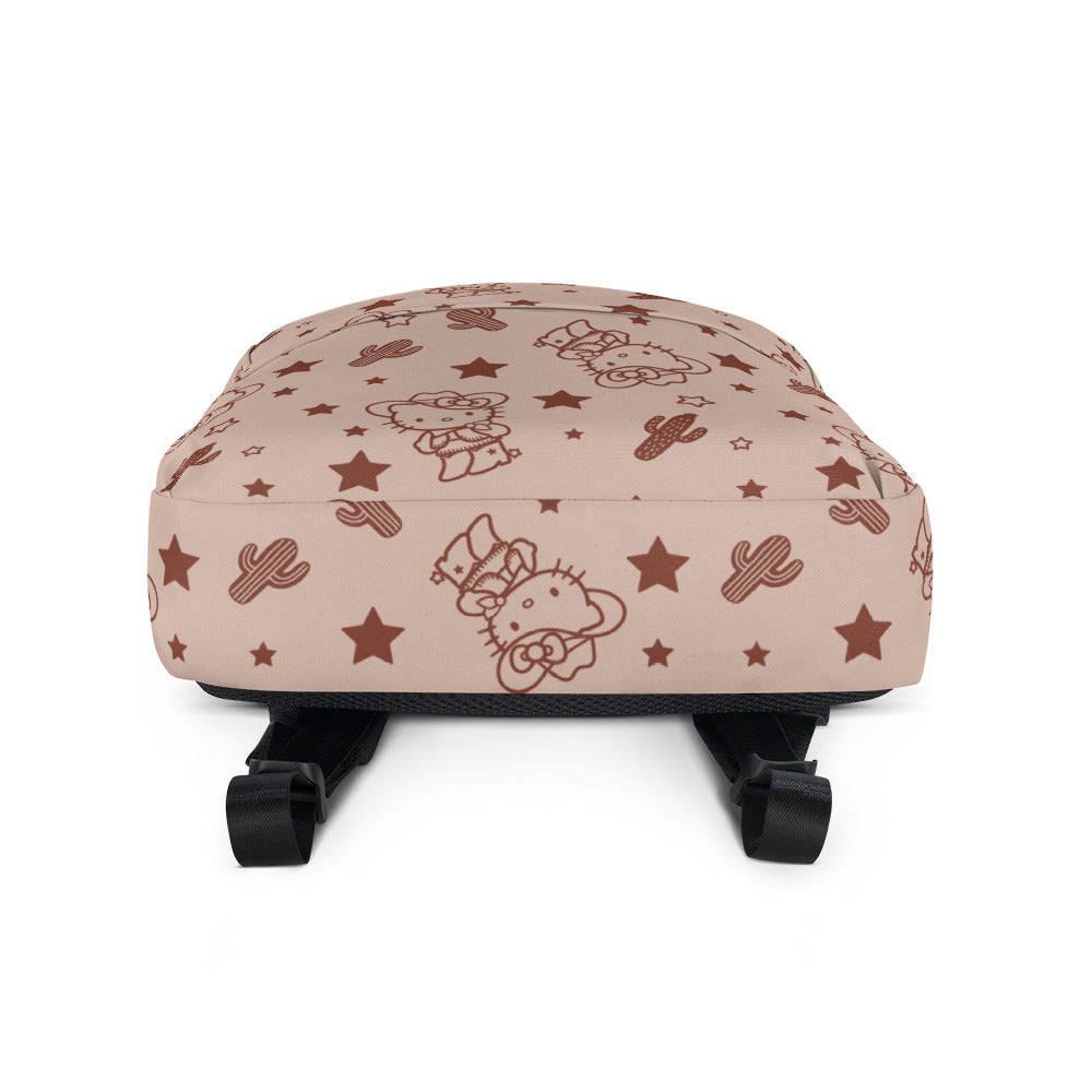 Hello Kitty Tan Western All-over Print Backpack Hello Kitty Tan Western All-over Print Backpack