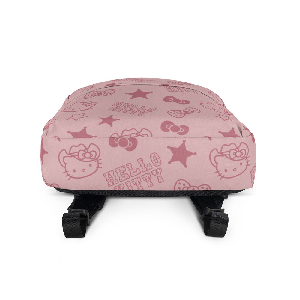 Hello Kitty Pink Western All-over Print Backpack Hello Kitty Pink Western All-over Print Backpack