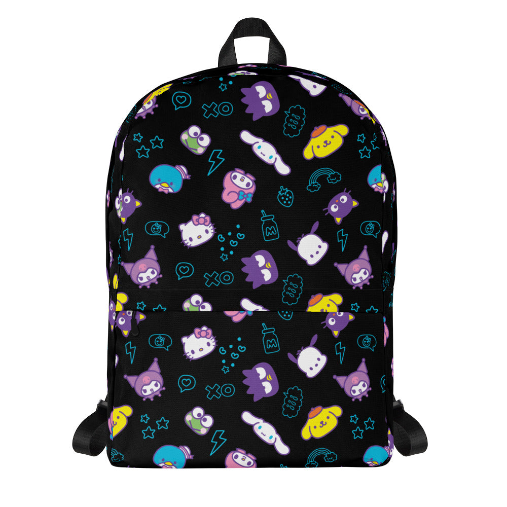 Hello Kitty and Friends Electric Doodle All-over Print Backpack Hello Kitty and Friends Electric Doodle All-over Print Backpack