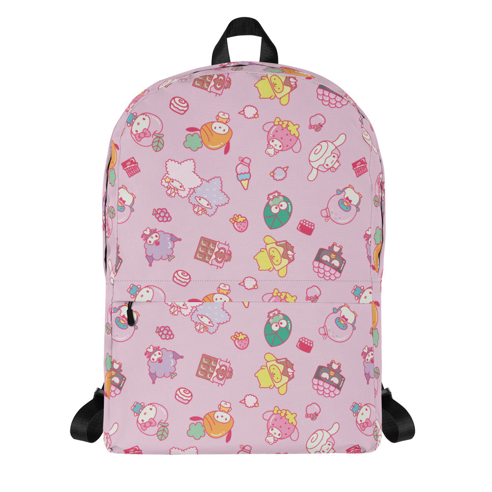 Hello Kitty and Friends Eats &amp; Treats All-over Print Backpack Backpacks Printful Default Title  