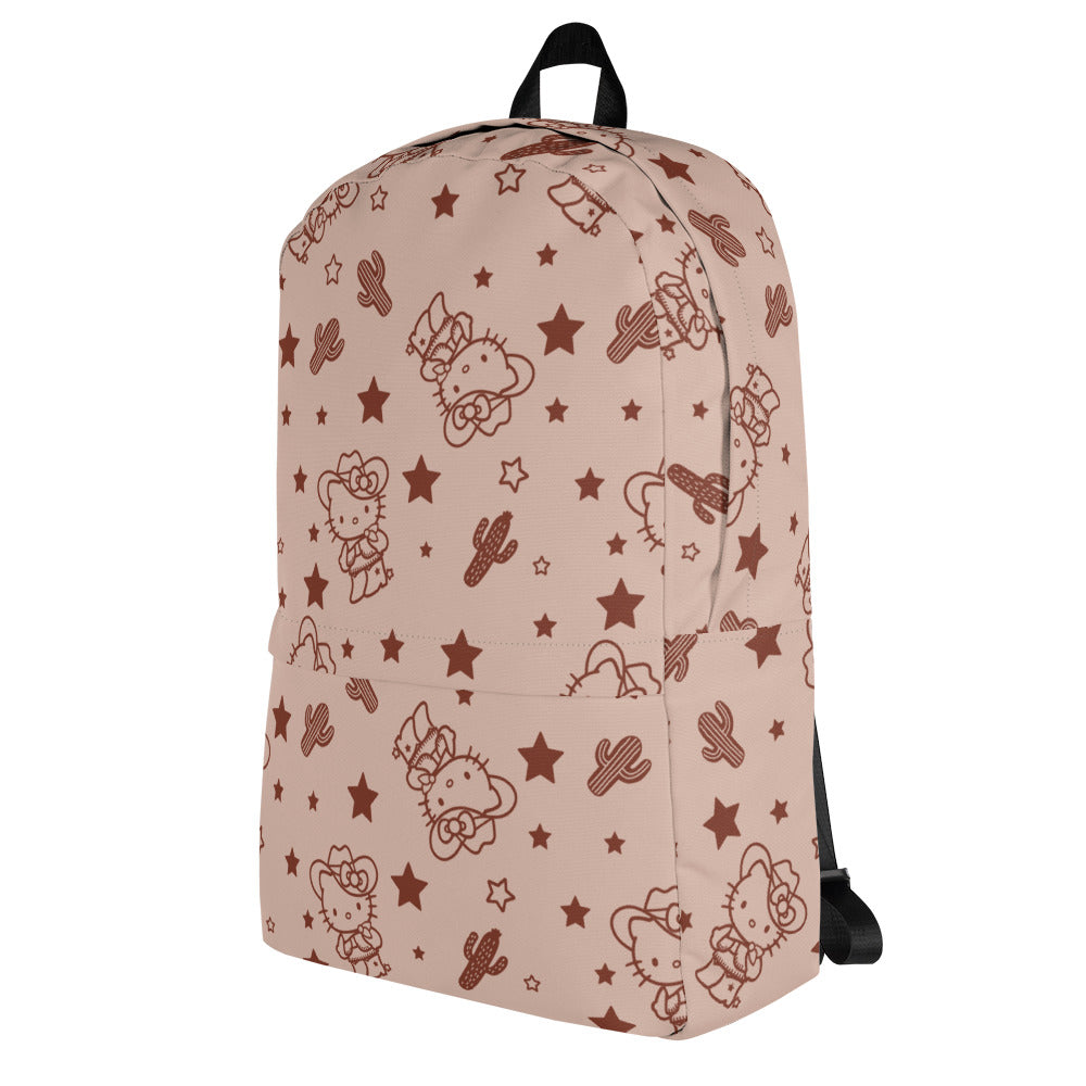 Hello Kitty Tan Western All-over Print Backpack Backpacks Printful   