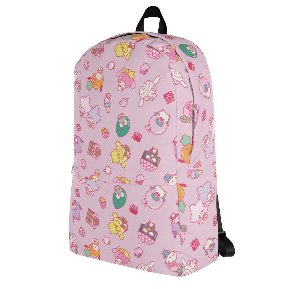 Hello Kitty and Friends Eats &amp; Treats All-over Print Backpack Backpacks Printful   