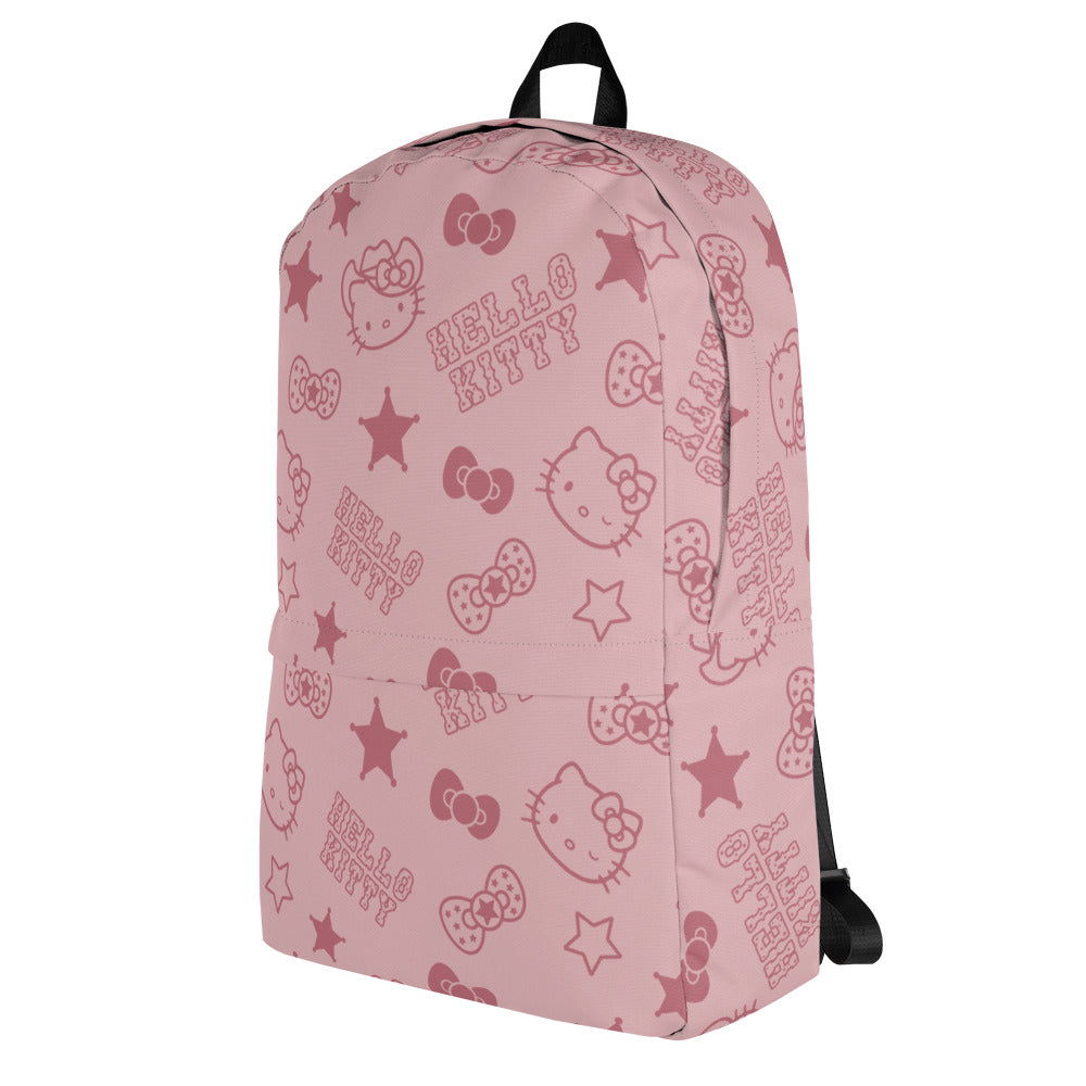 Hello Kitty Pink Western All-over Print Backpack Hello Kitty Pink Western All-over Print Backpack