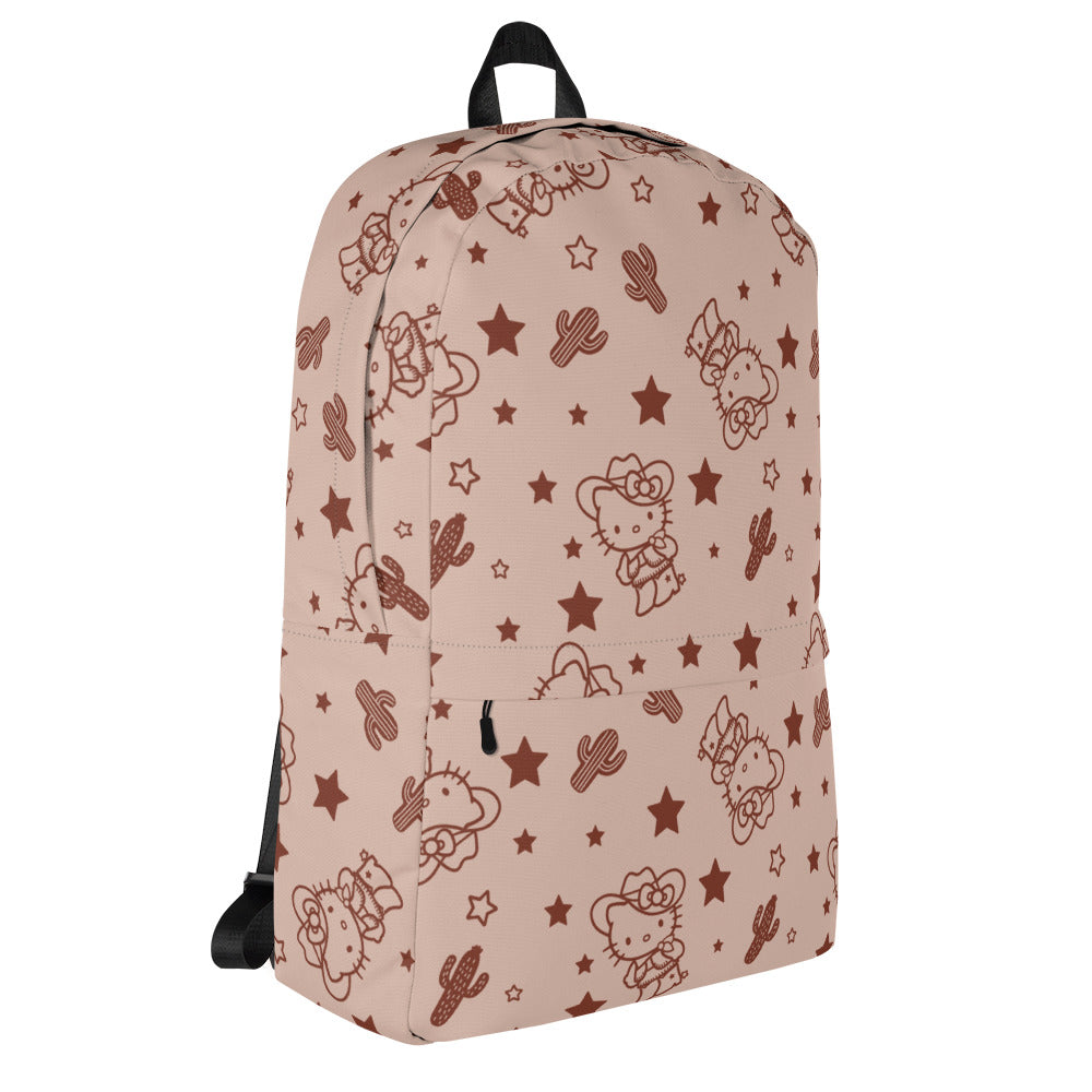 Hello Kitty Tan Western All-over Print Backpack Hello Kitty Tan Western All-over Print Backpack
