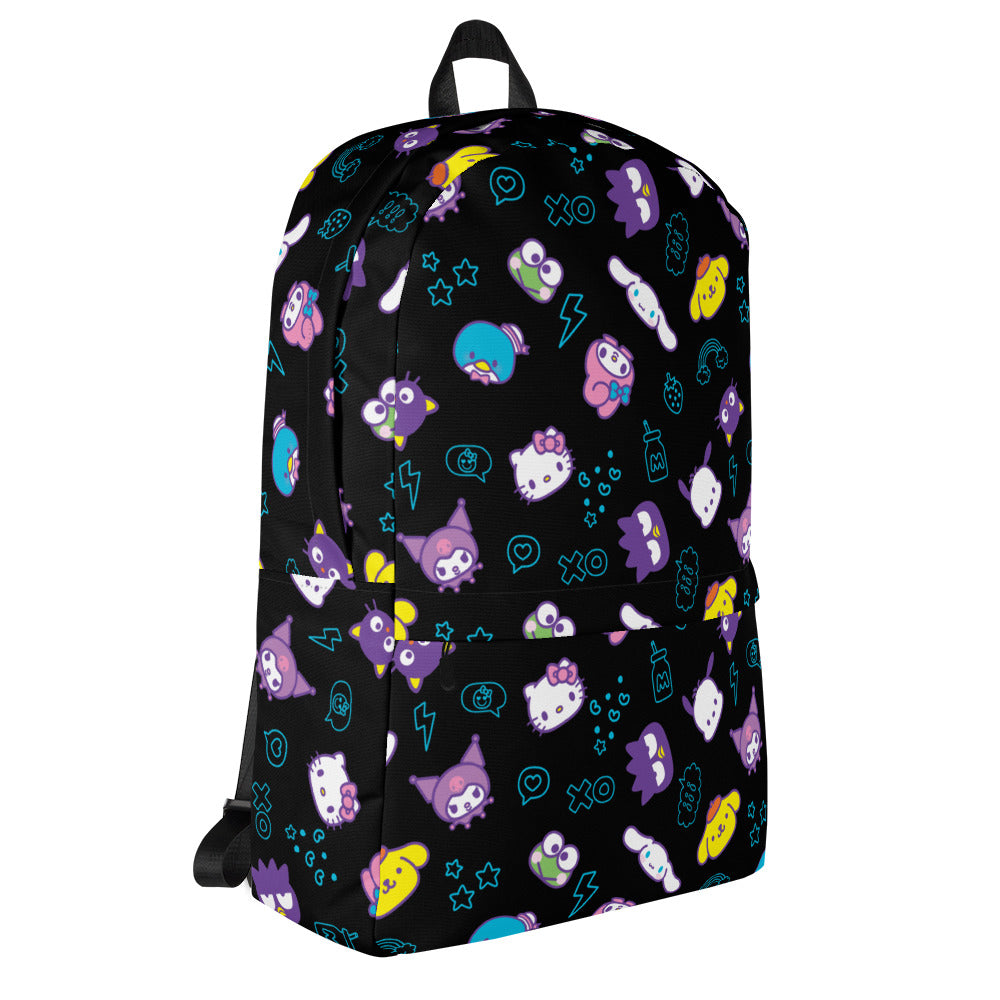 hello kitty graffiti backpack Fast Forward Allover Leather - Girls, Boys, Teens, Adults - Officially Licensed Hello Kitty Faux Leather 14 Inch Backpack (Black) This bag features a white micro sequins front with a embroidered face art and 3D sequin ears topped with a pink metallic bow Graffiti Hello Kitty Phone School