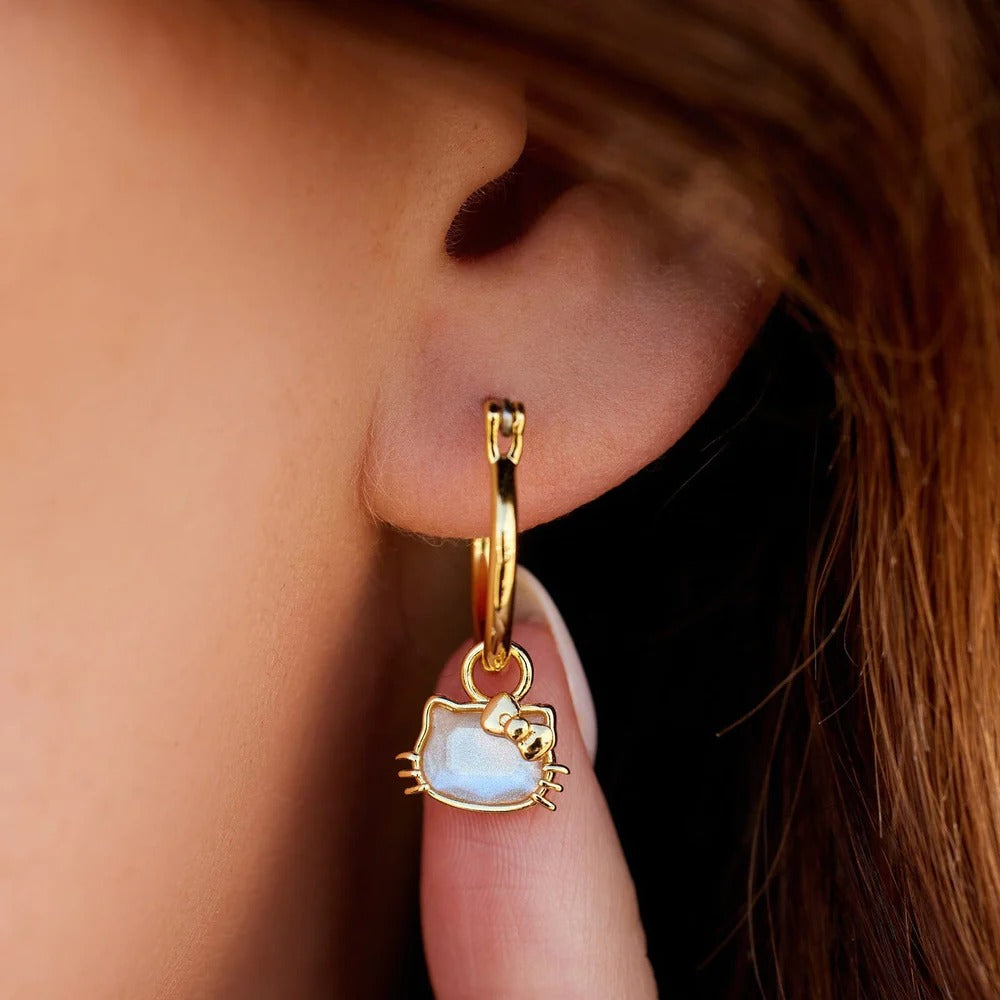 Hello Kitty x Pura Vida Opal Hoop Earrings Jewelry Pura Vida (Creative Genius)   