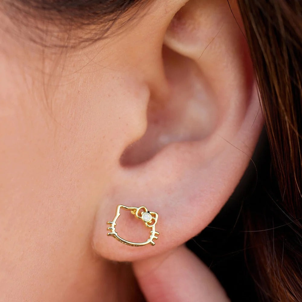 Hello Kitty x Pura Vida Outline Stud Earrings Jewelry Pura Vida (Creative Genius)   