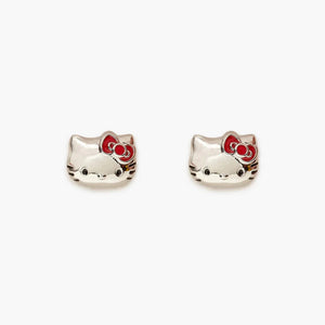 Hello Kitty x Pura Vida Face Stud Earrings (Silver) Jewelry Pura Vida (Creative Genius)   