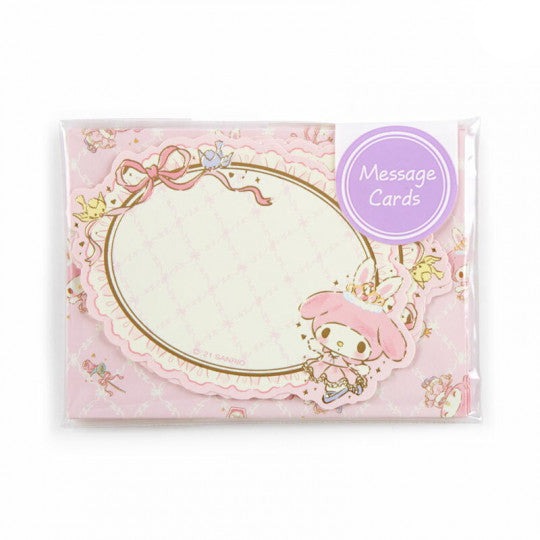 My Melody Gilded Message Card Set Stationery Japan Original   