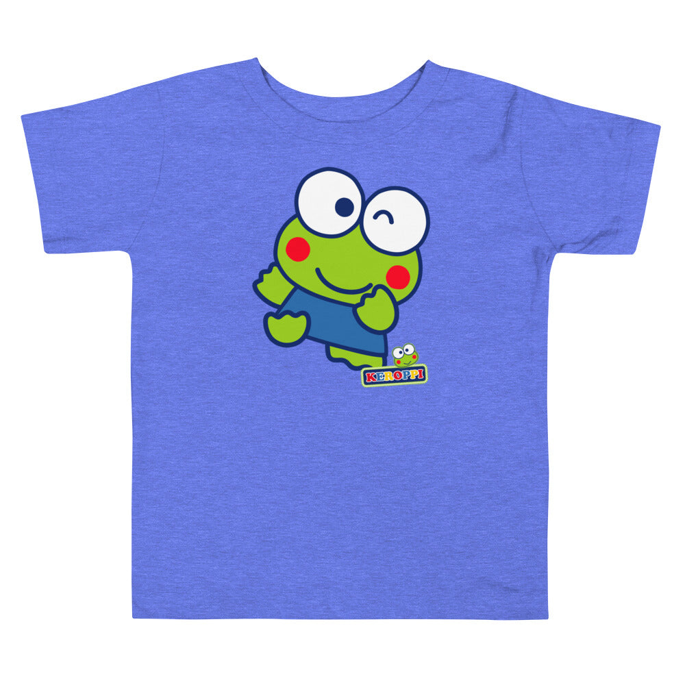 Toddler Keroppi Primary Logo T-Shirt Blue Apparel Printful 2T  
