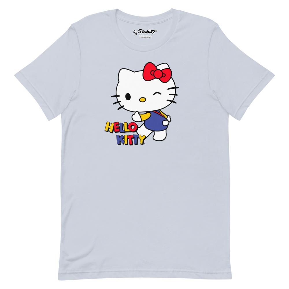 Hello Kitty Primary Logo T-Shirt Light Blue Apparel Printful XS  