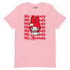 My Melody Red Logo T-Shirt Pink Apparel Printful S  