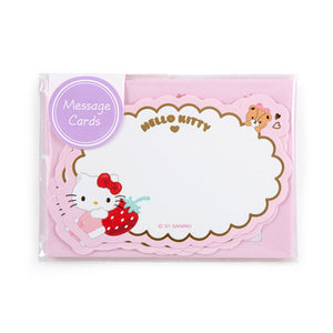 Hello Kitty Gilded Message Card Set Stationery Japan Original   