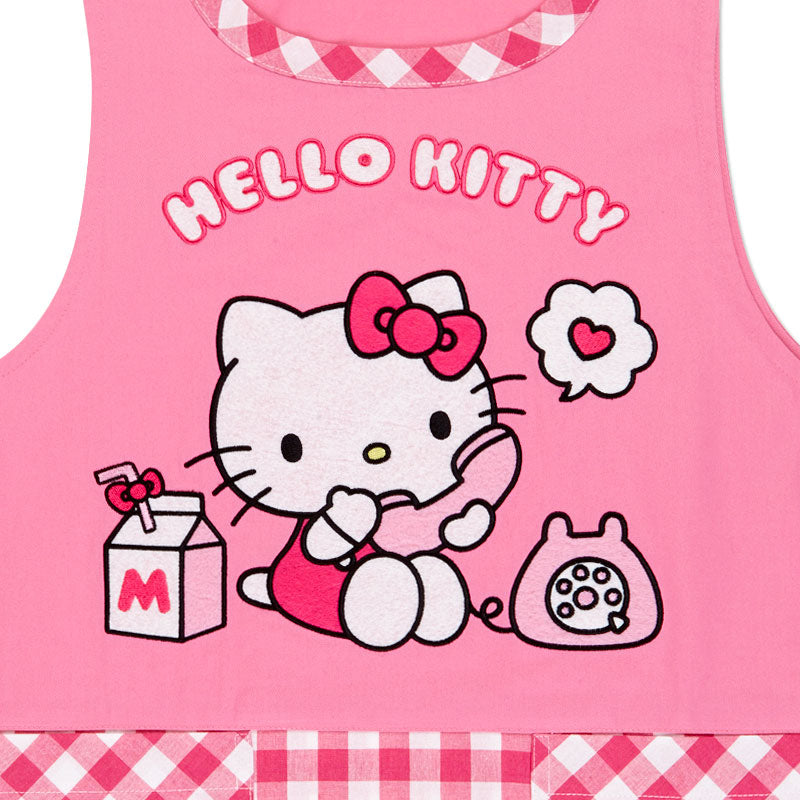 Hello Kitty Gingham Pinafore Apron Home Goods Japan Original   