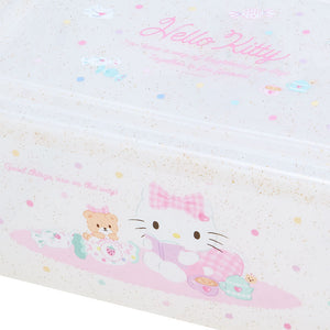 Hello Kitty Glitter Snap Storage Box Home Goods Japan Original   