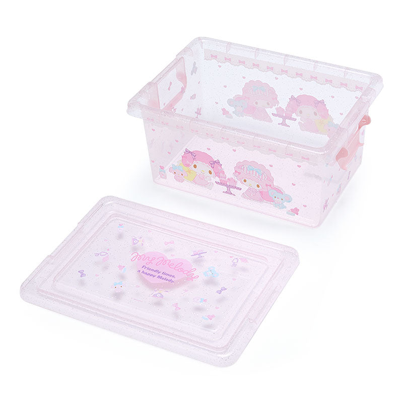 My Melody Glitter Snap Storage Box Home Goods Japan Original   
