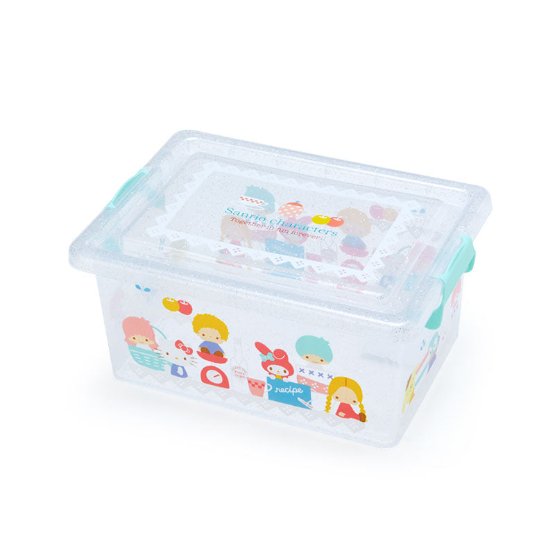 Sanrio Characters Glitter Snap Storage Box Home Goods Japan Original   