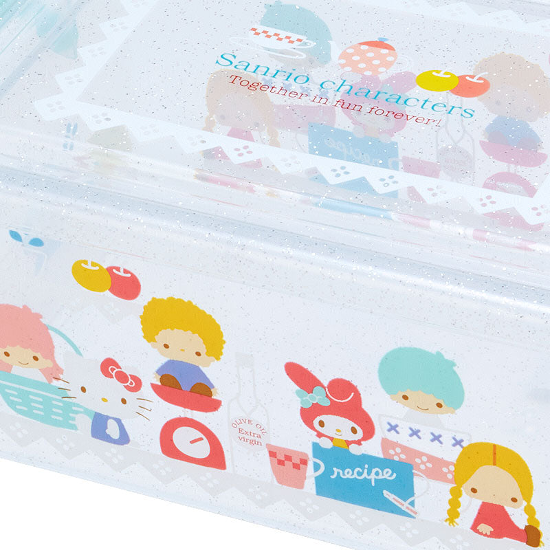 Sanrio Characters Glitter Snap Storage Box Home Goods Japan Original   